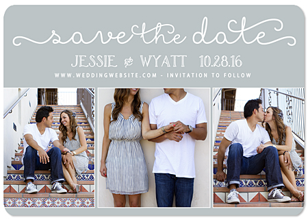 "Sweet Script" Save the Date Magnet
